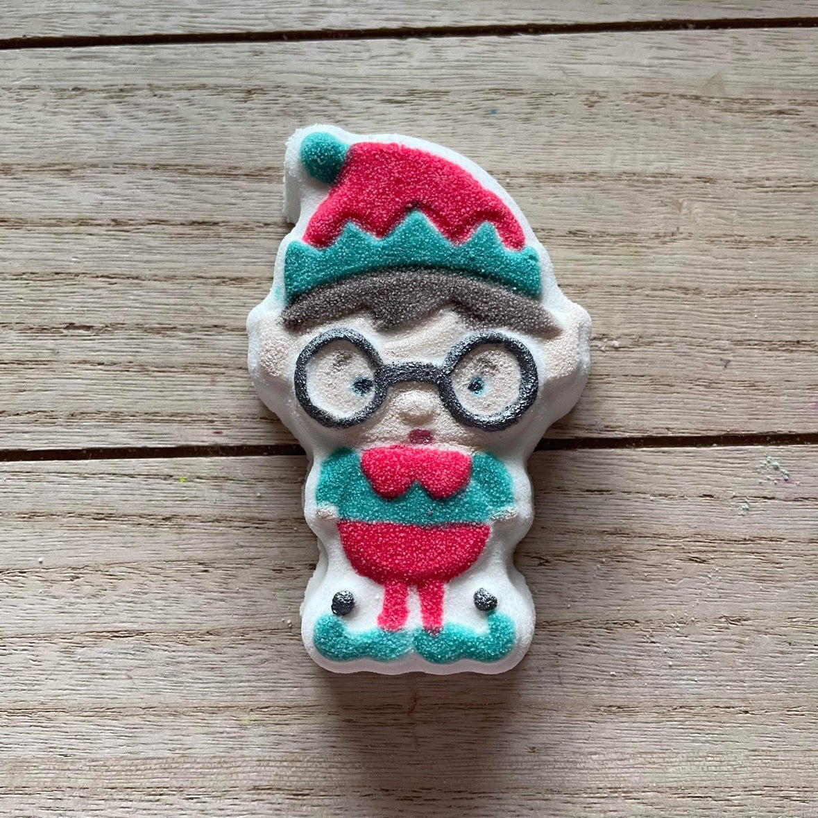 Elf with Glasses Bath Bomb Hand Mold 3Piece