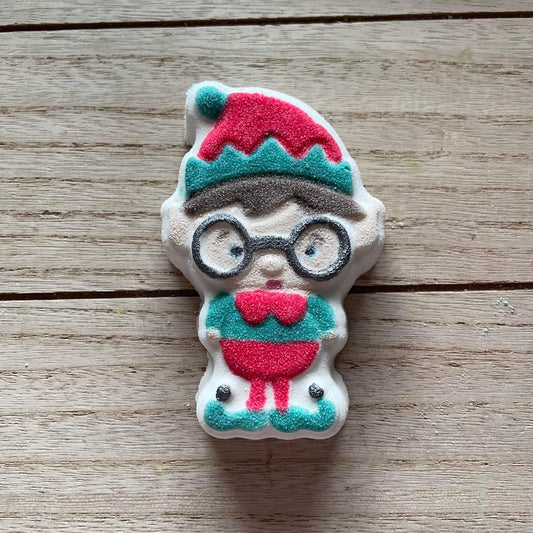 Elf with Glasses Bath Bomb Hand Mold 3Piece