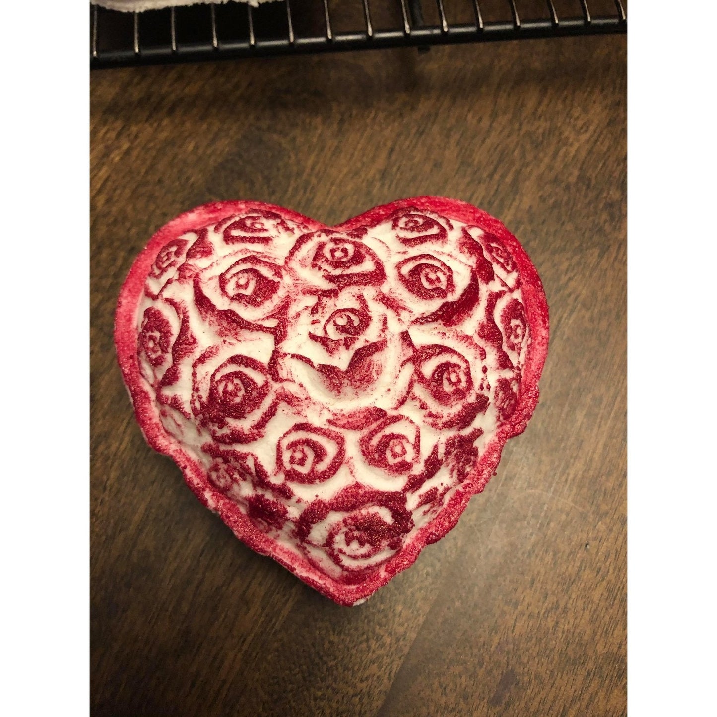 Heart of Roses Bath Bomb Hand Mold