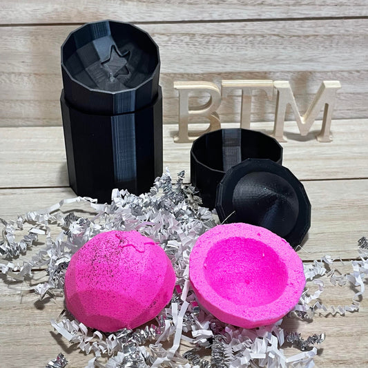 Disco Ball with Bombshell Plate Bath Bomb Hand Mold