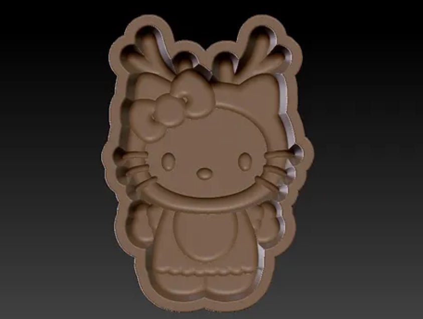 Girl Cat Reindeer Hybrid