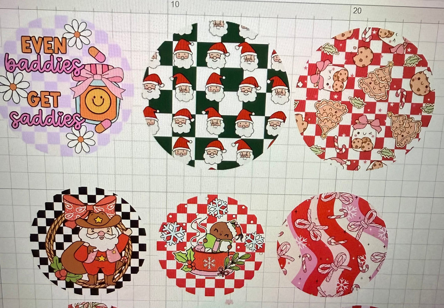 Christmas Card stock - Cute-  2.5 Round