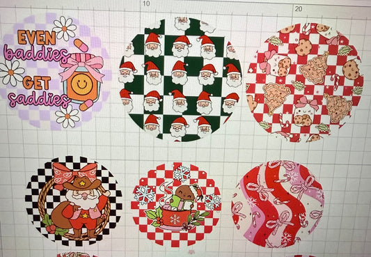 Christmas Card stock - Cute-  2.5 Round