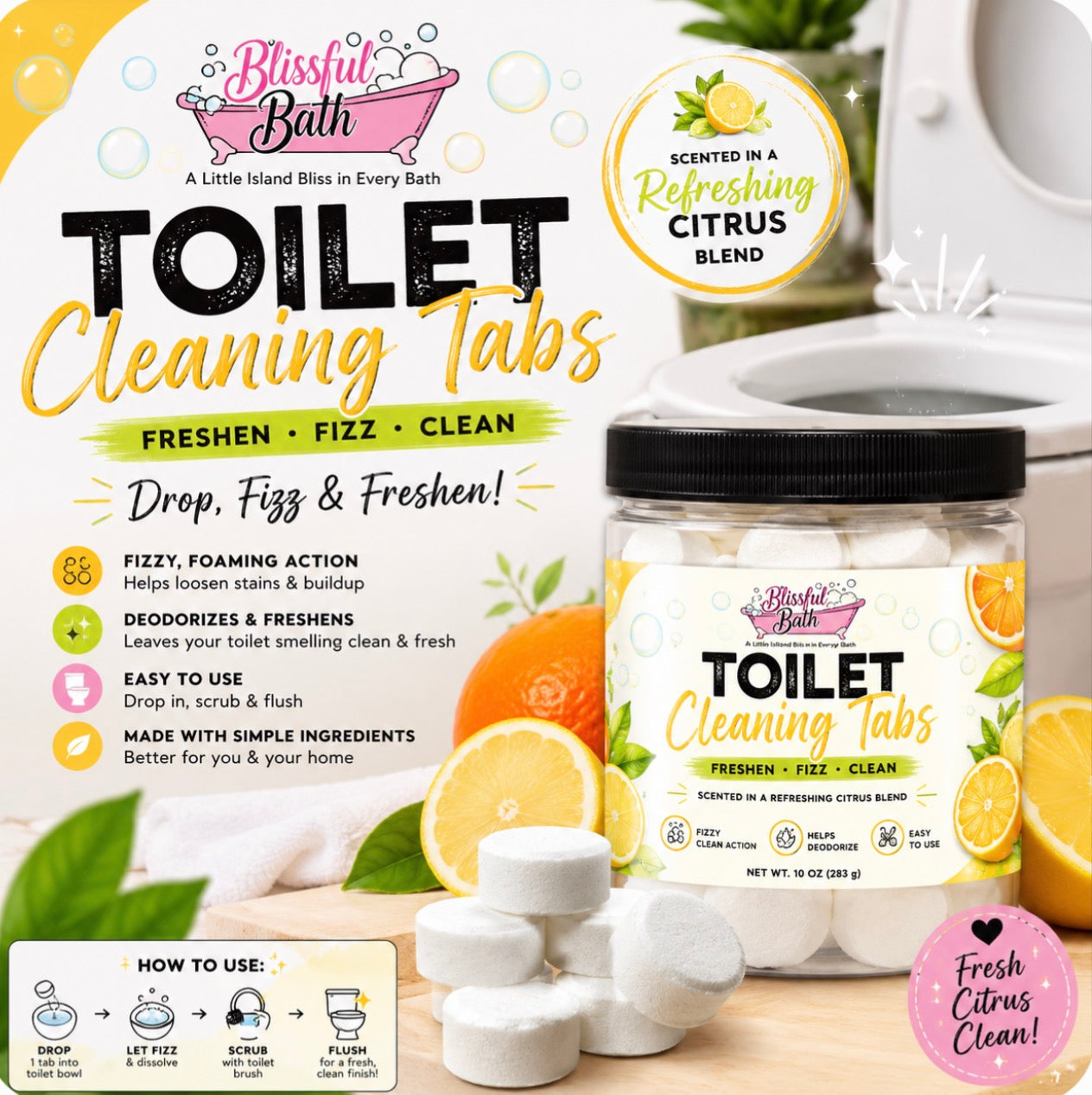 Toilet Cleaning Tabs - Citrus