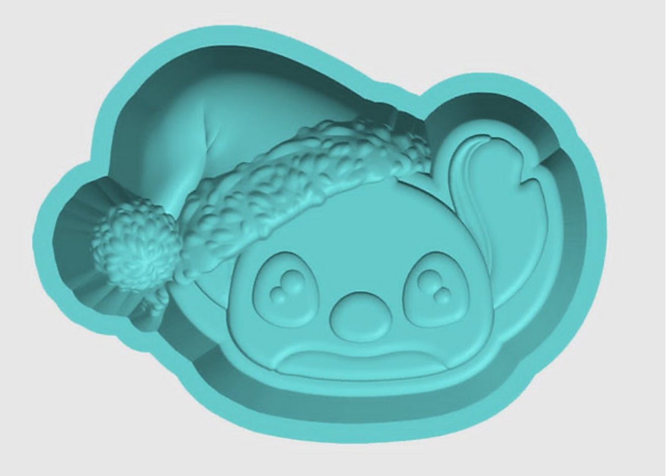 Blue Alien Santa - Hybrid - Bath Bomb Mold