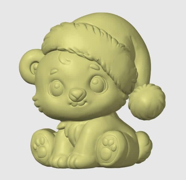 Christmas Bear - Hybrid - Bath Bomb Mold