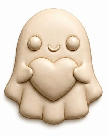 Heart Ghost - Hybrid - Vacuum - Bath Bomb Mold