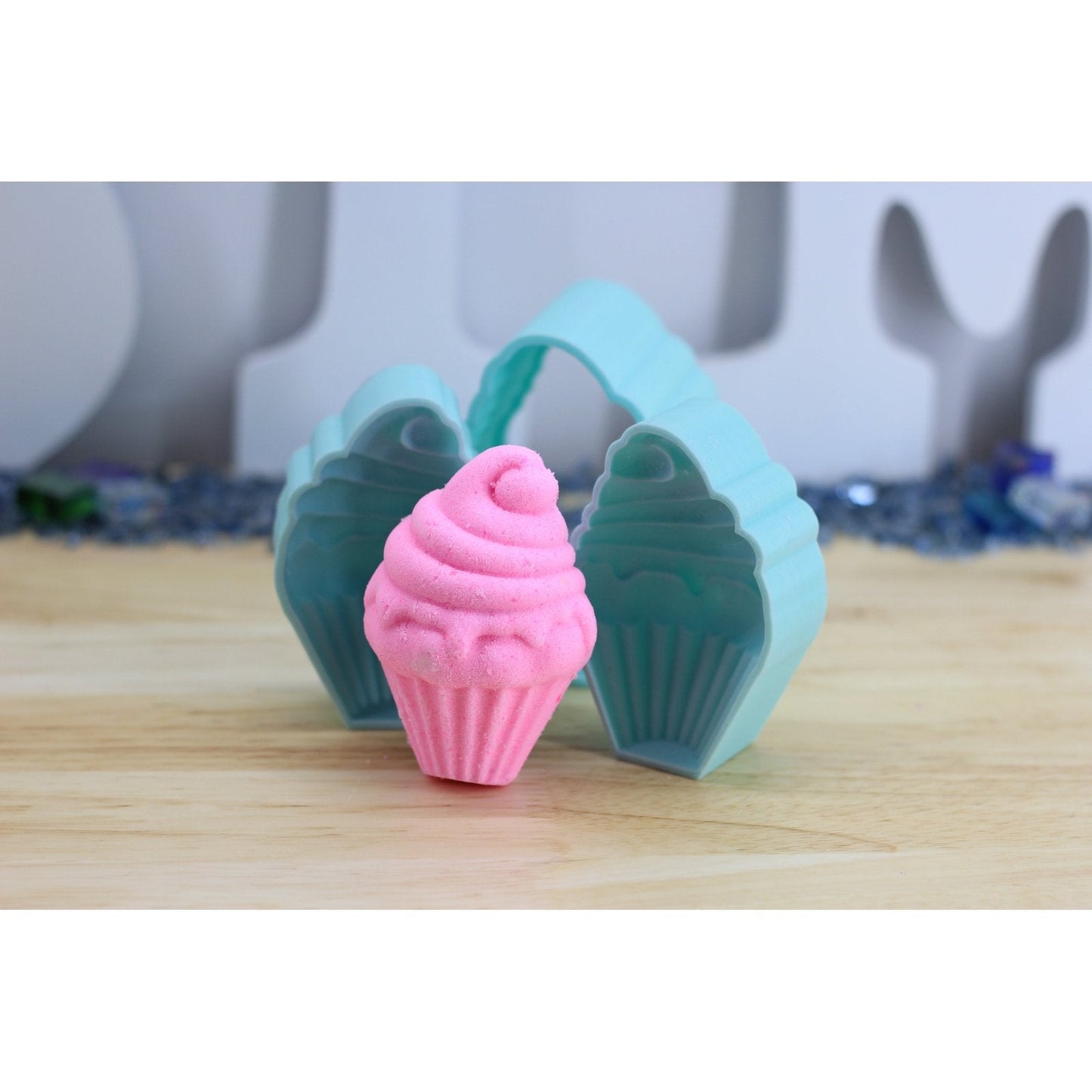 Cupcake with Frosting Bath Bomb Hand Mold