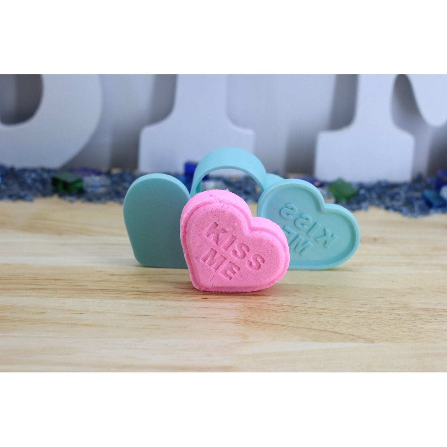 Conversation Hearts Bath Bomb Hand Mold