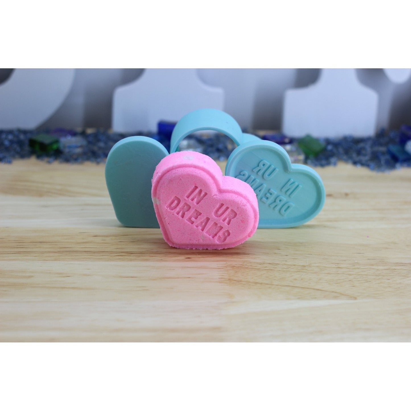 Conversation Hearts Bath Bomb Hand Mold