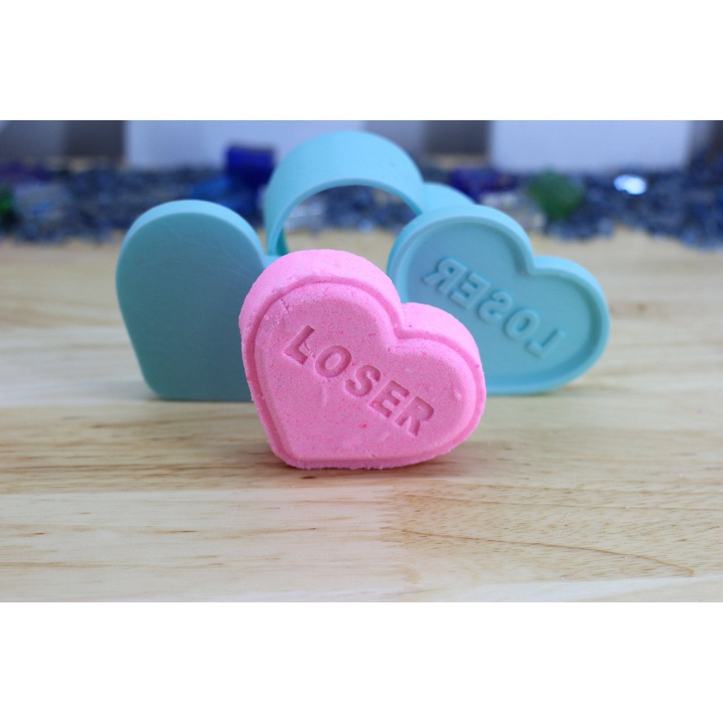 Conversation Hearts Bath Bomb Hand Mold