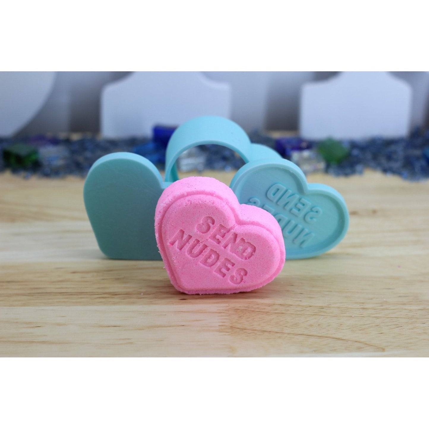 Conversation Hearts Bath Bomb Hand Mold