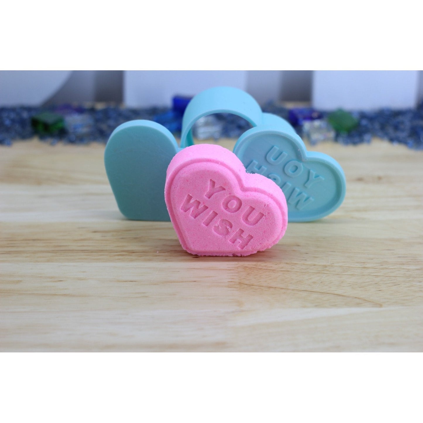 Conversation Hearts Bath Bomb Hand Mold