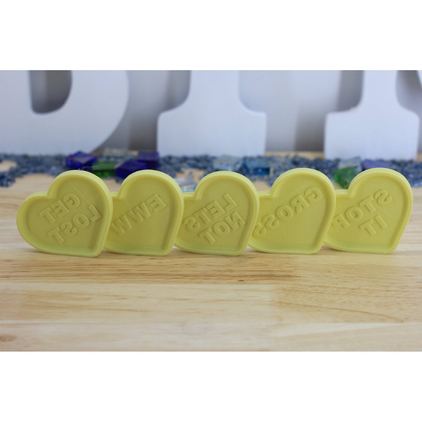Conversation Hearts Bath Bomb Hand Mold
