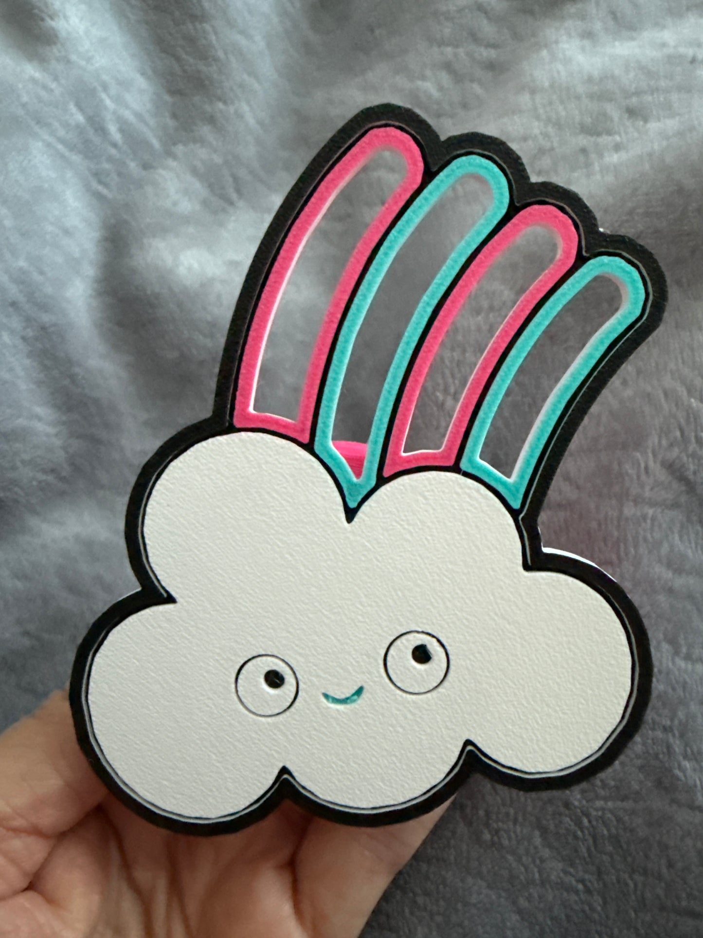 Rainbow Cloud - Car Freshener Refillable - 3D Printed - Vent Style