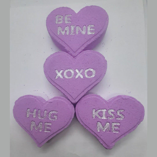 Conversation Hearts Bath Bomb Hand Mold