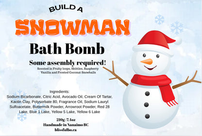 Build a Snowman - Bath Bomb - 4 Pieces