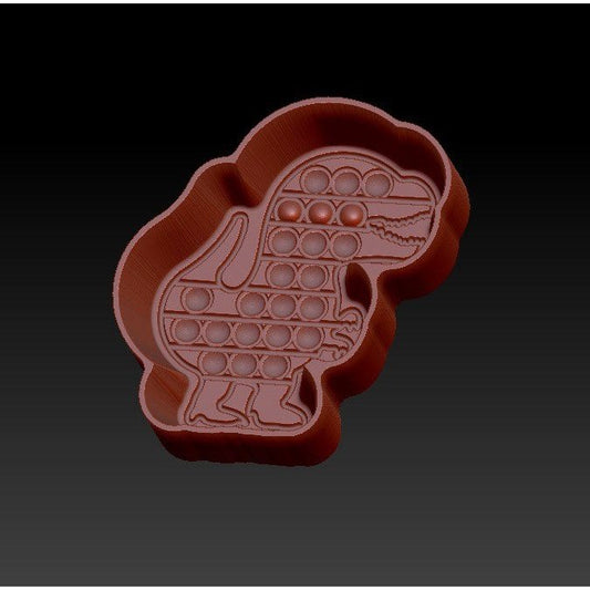 Dinosaur Pop-It Hybrid Mold
