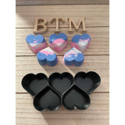 Multi Flat Heart Hybrid Mold