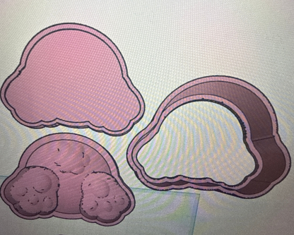 Bunny Bum - Hand - Bath Bomb Mold