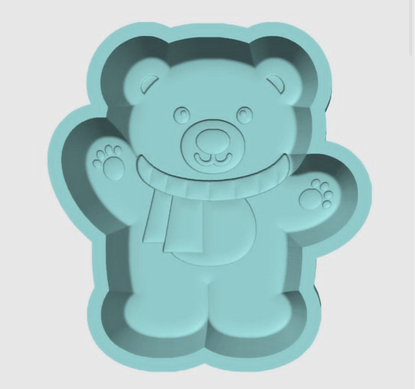 Polar Bear With Scarf - Hybrid - Bath Bomb Mold