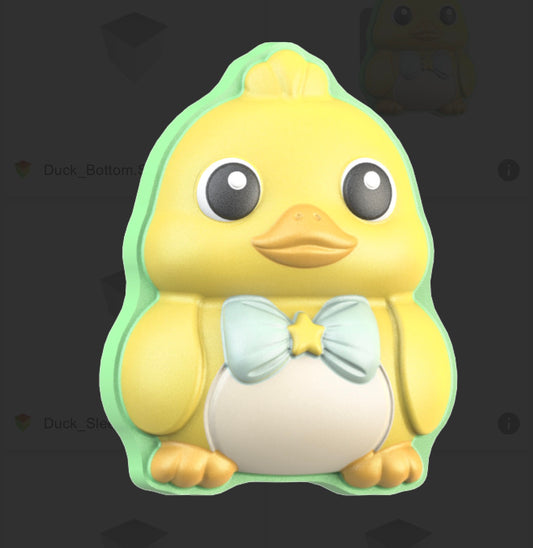 Bubbles the Duck - Hybrid - Vacuum - Bath Bomb Mold
