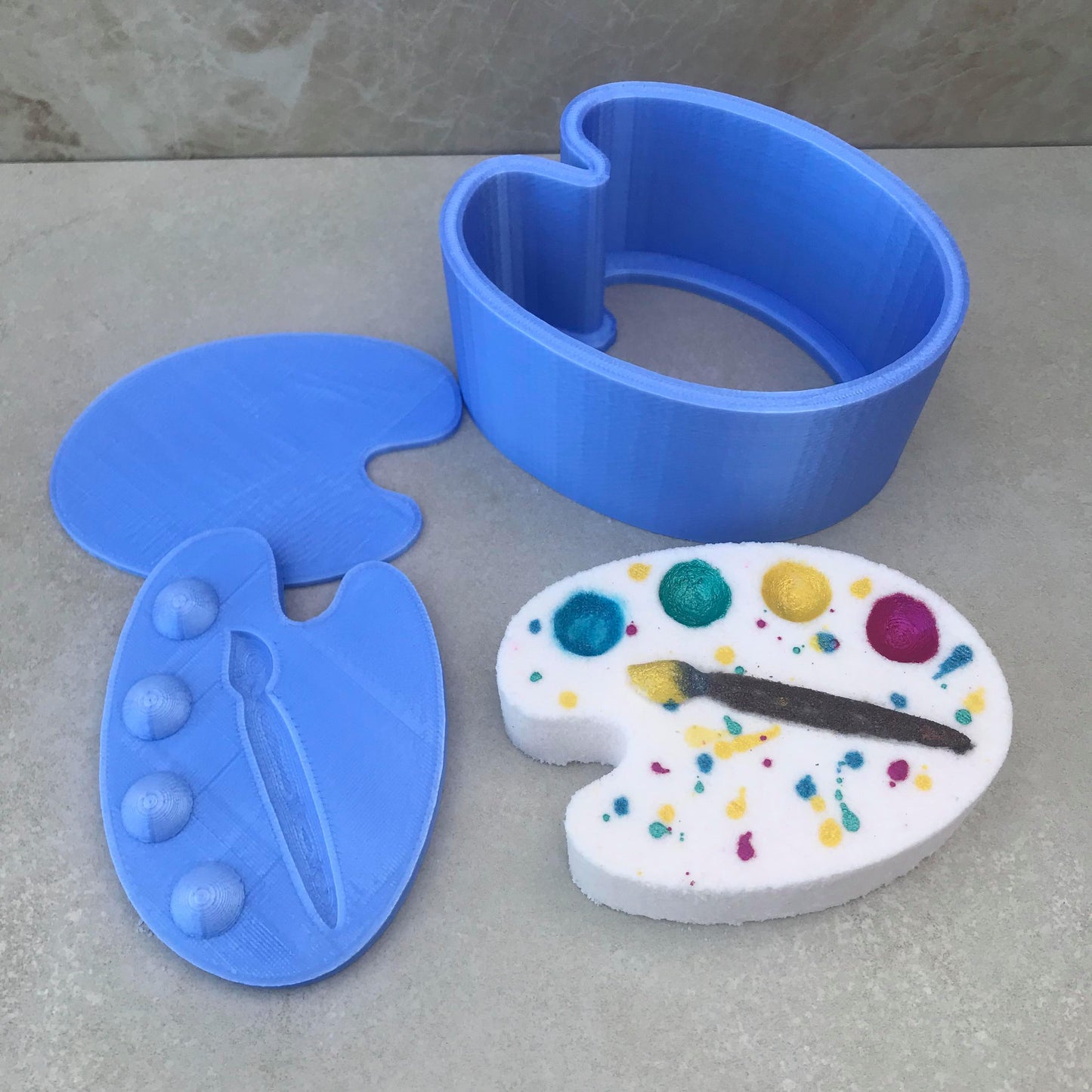 Painter's Palette Bath Bomb Hand Mold