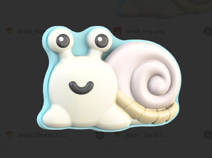 Stella the Snail - Hybrid- Vacuum- Bath Bomb Mold