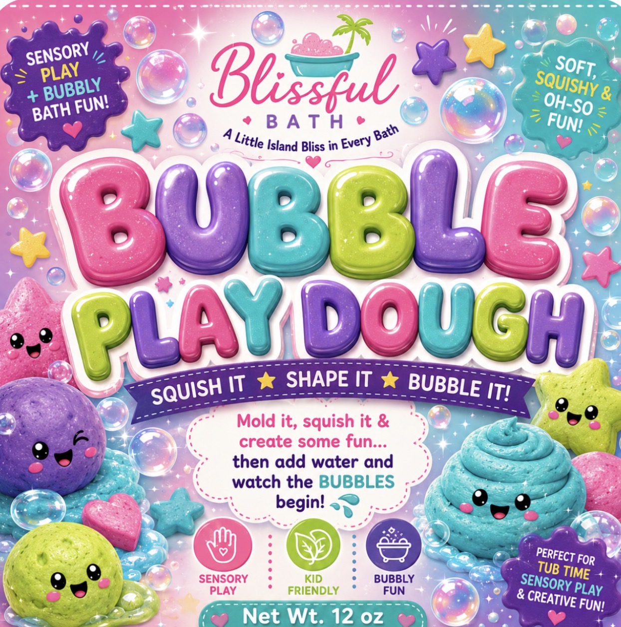 Bubble Play Dough - Sensory - Bubble Bath