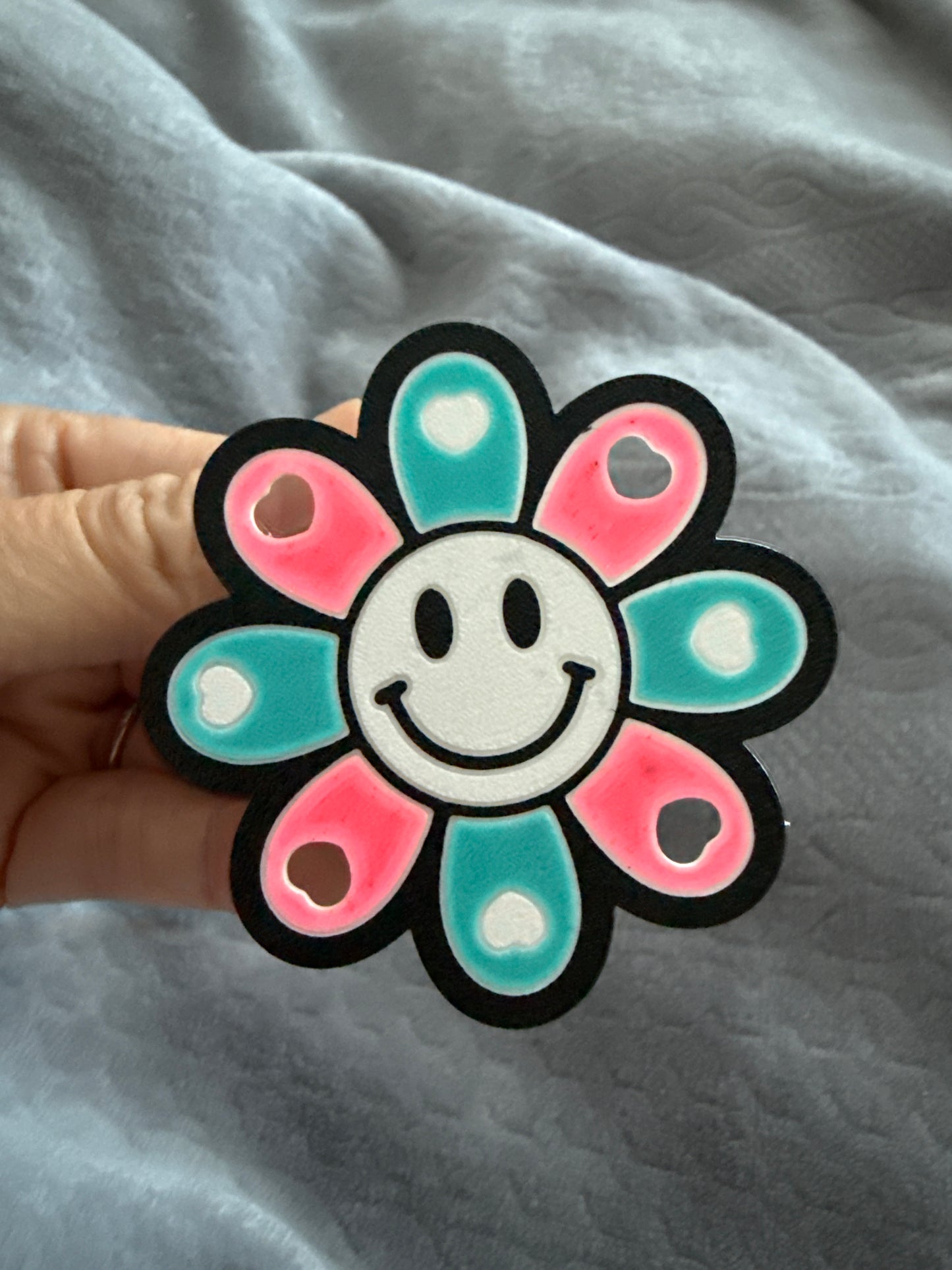 Happy Flower - Car Freshener Refillable - 3D printed - Vent Style