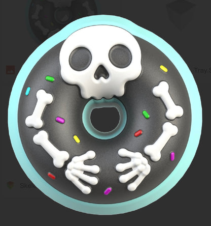 Skeleton Donut - Hybrid - Bath Bomb Mold