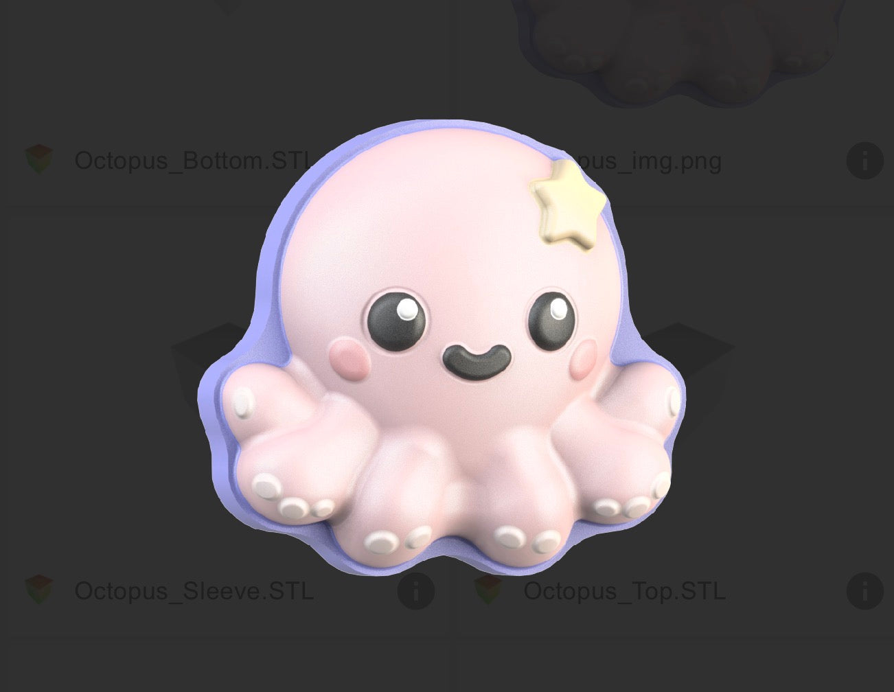 Inky Octopus - Hybrid - Vacuum - Bath Bomb Mold