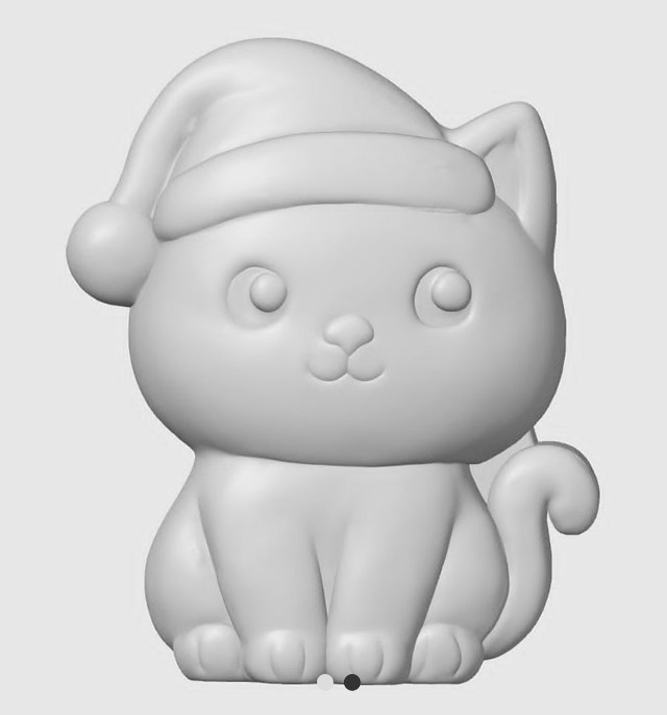 Kitty Santa - Hybrid- Bath Bomb Mold