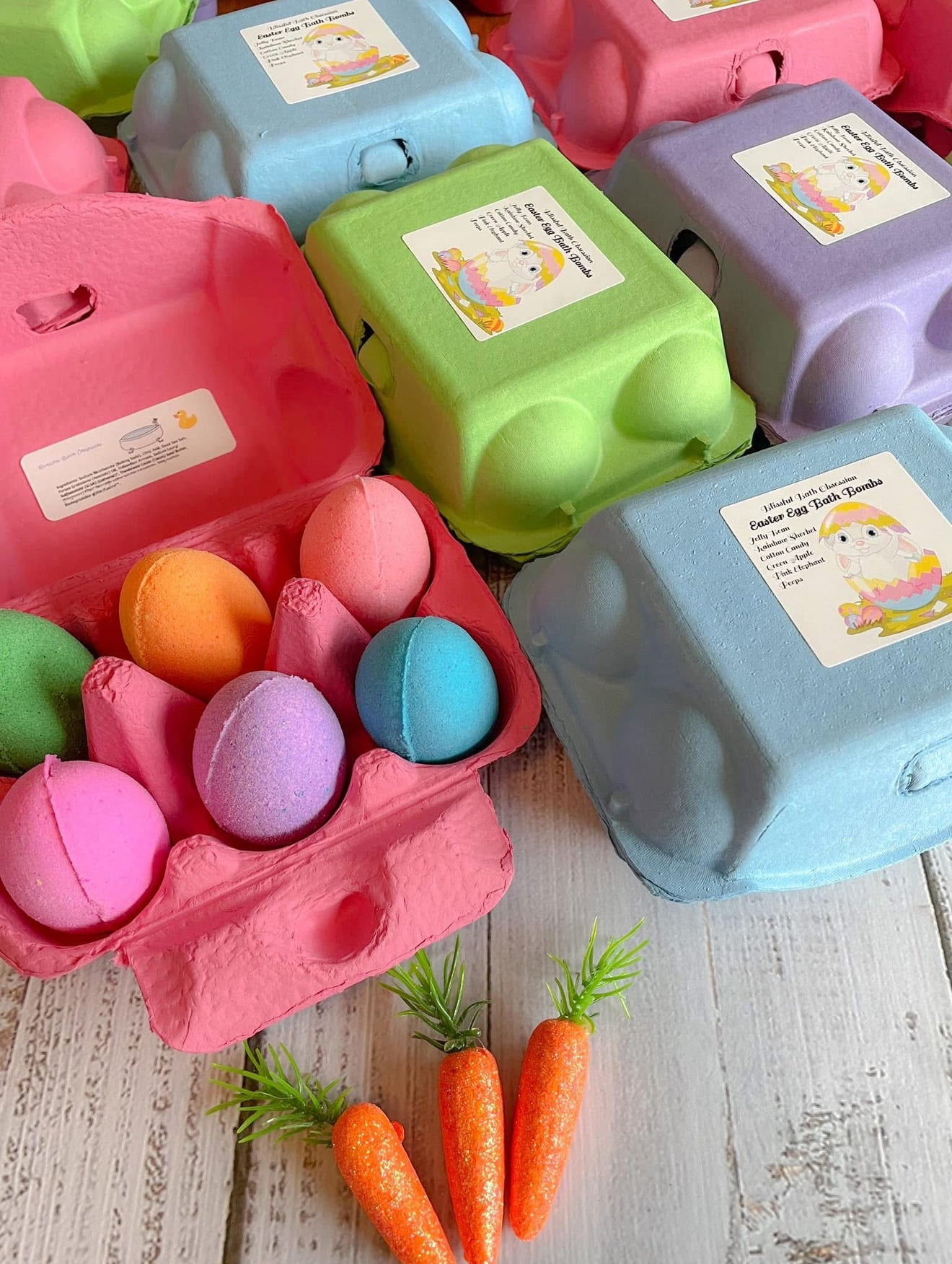 Paper Egg Carton - 6 Cavity - Bath Bombs