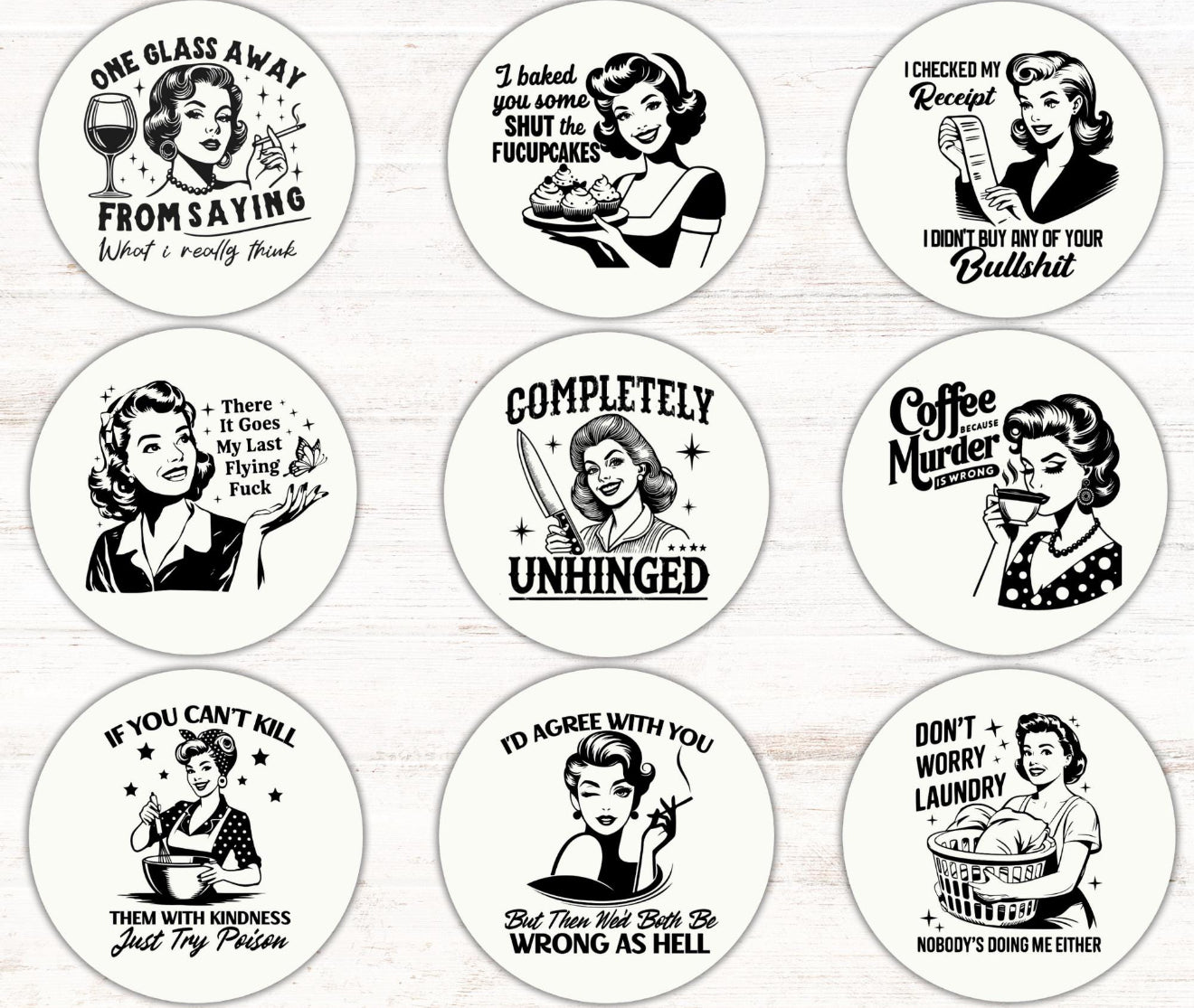 Sassy & Sarcastic - Cardstock 2.5”