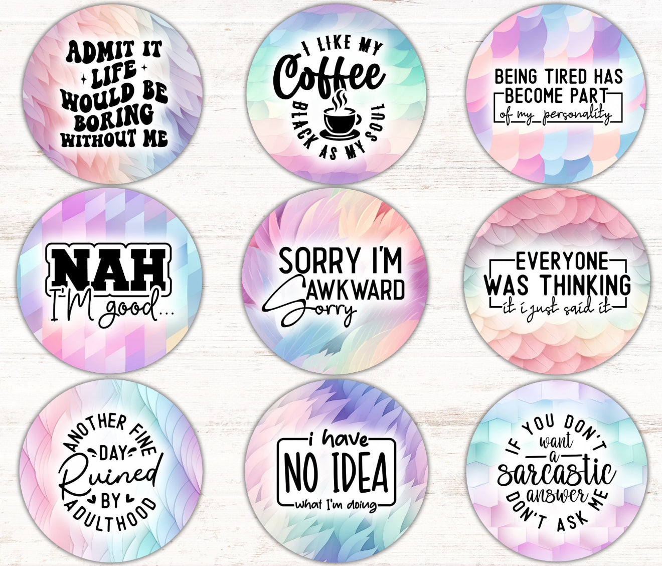 Sassy & Sarcastic - Cardstock 2.5”