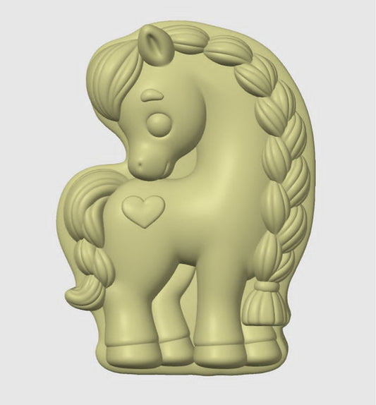 Pony - Heart - Hybrid - Bath Bomb Mold