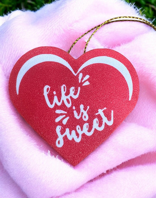 Life is Sweet - Car Freshener Refill - 3D Printed - Hanging