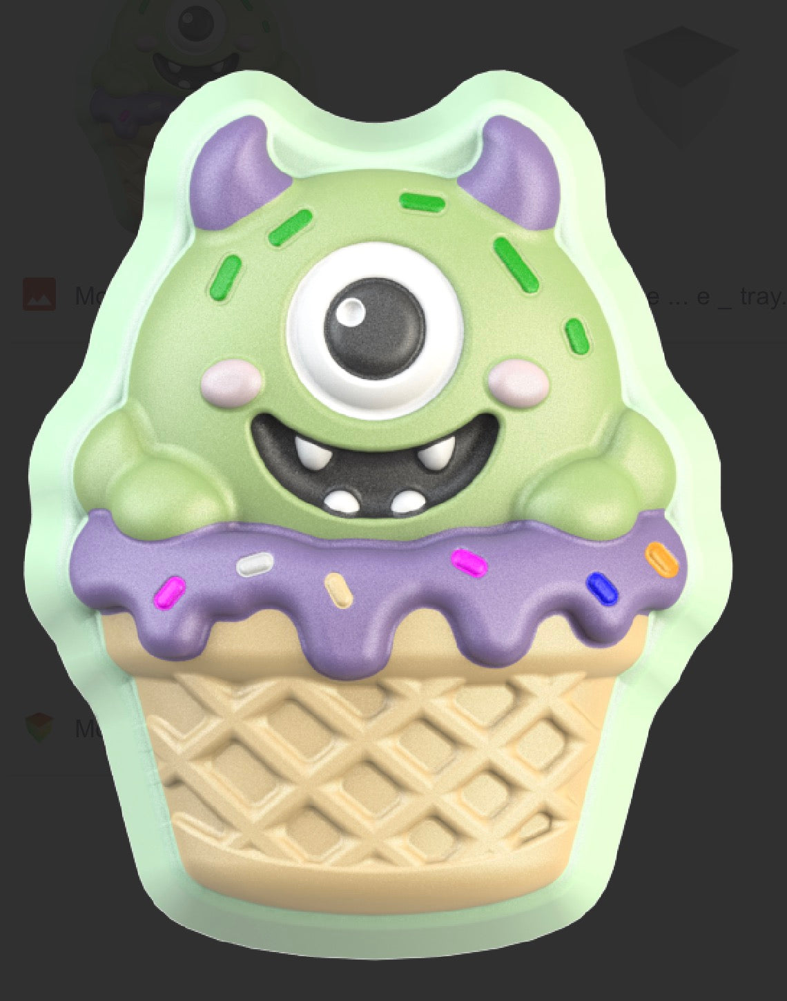Monster Eye Scream - Hybrid - Bath Bomb Mold