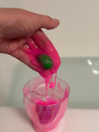 Bubble Bath Slime with Dino Egg