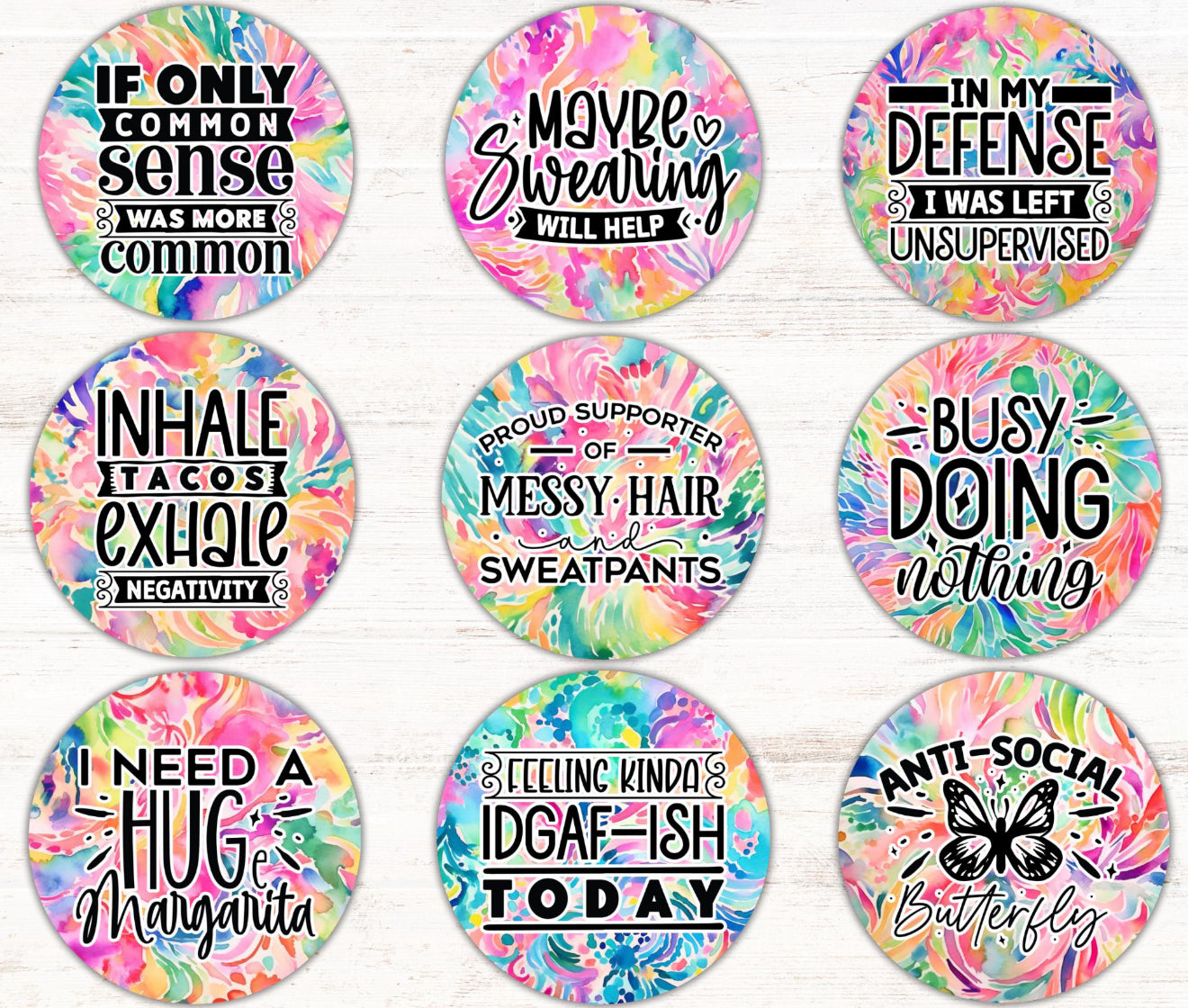 Sassy & Sarcastic - Cardstock 2.5”