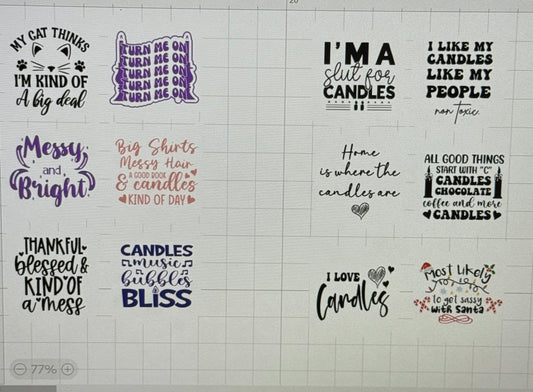 Candle & Cardstock - Aroma Freshie - Silicone Mold