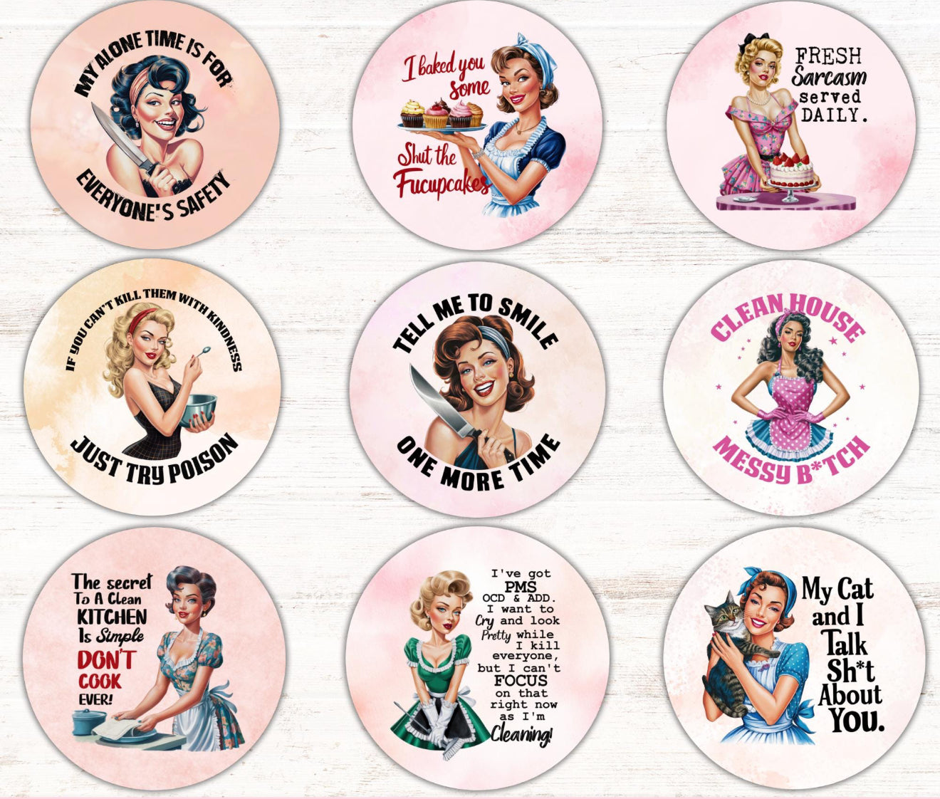 Sassy & Sarcastic - Cardstock 2.5”