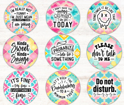 Sassy & Sarcastic - Cardstock 2.5”