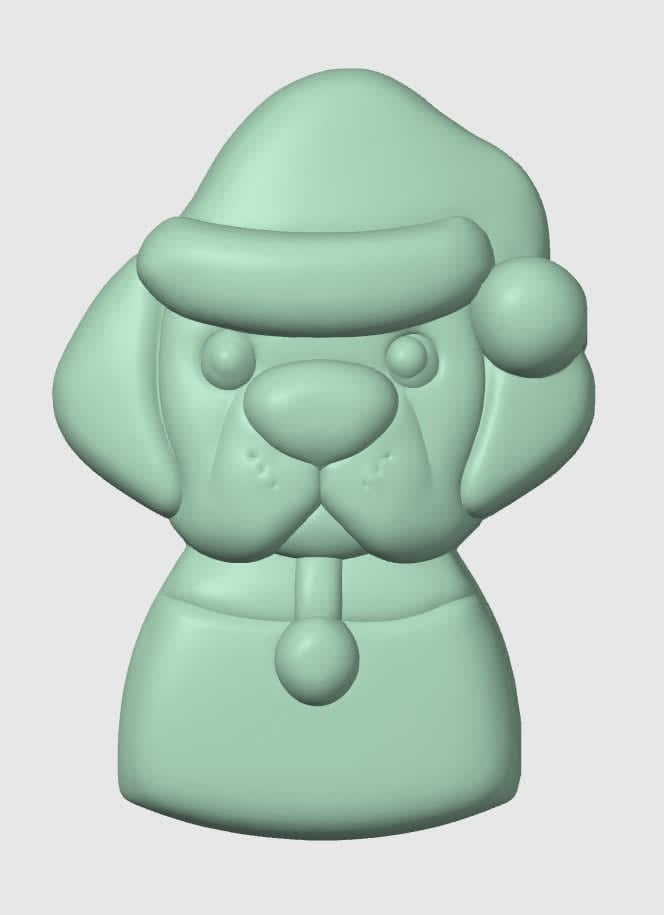 Santa Puppy - Hybrid - Bath Bomb Mold