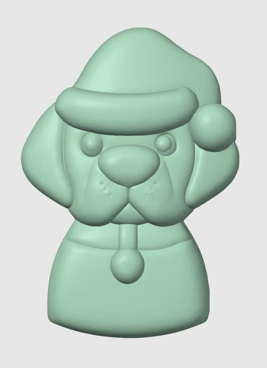 Santa Puppy - Hybrid - Bath Bomb Mold