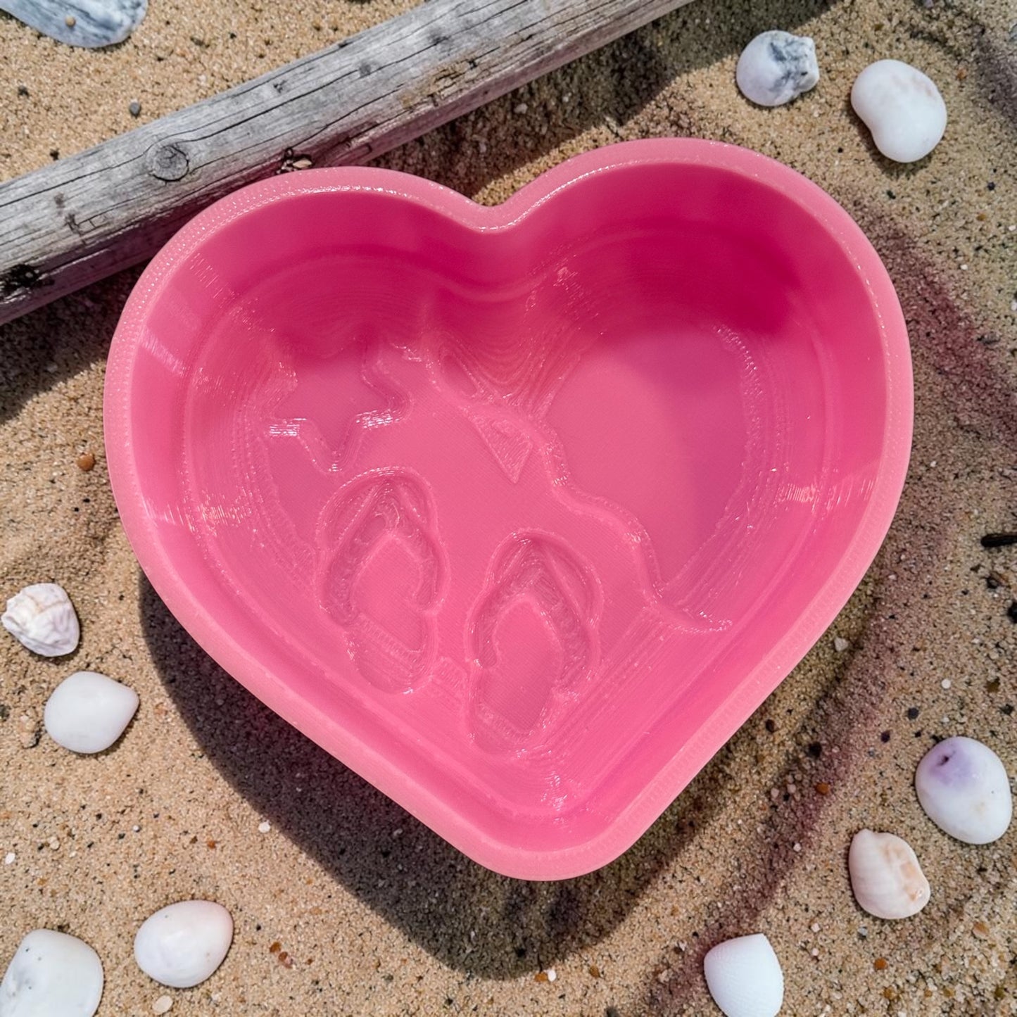 Heart Beach - Hybrid - Vacuum - Bath Bomb Mold