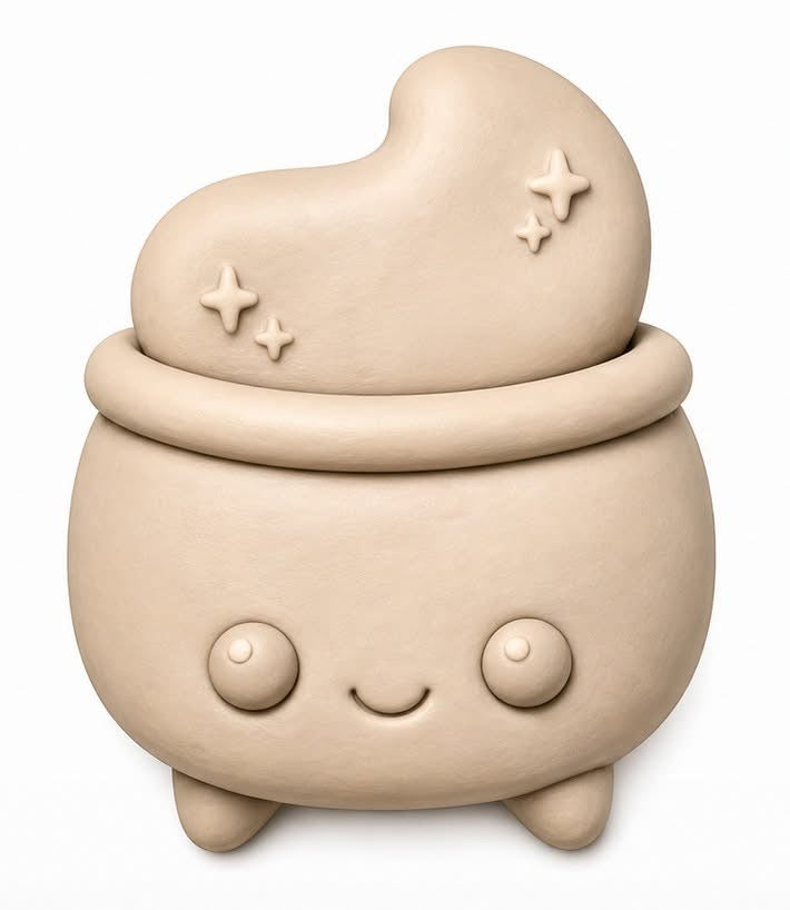 Kawaii Cauldron - Hybrid - Vacuum - Bath Bomb Mold