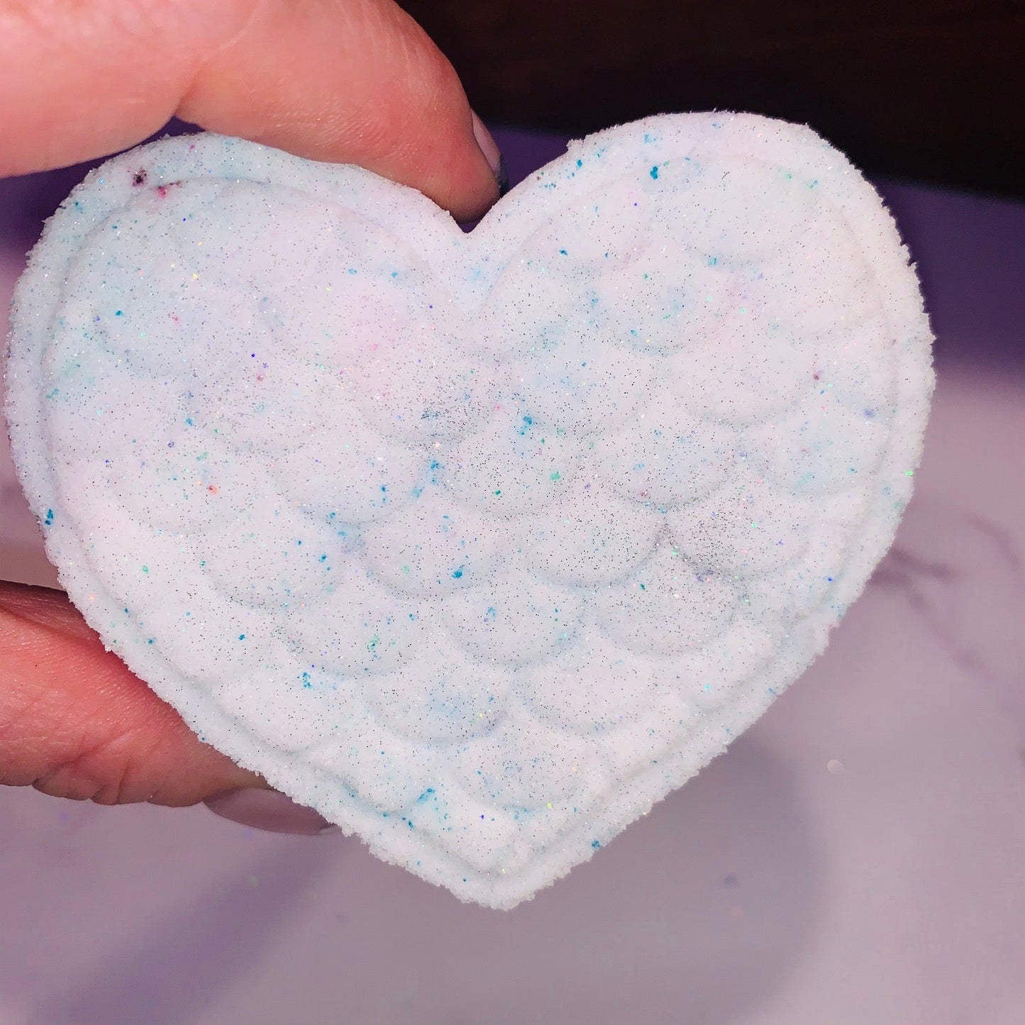 Heart with Scales Bath Bomb Hand Mold