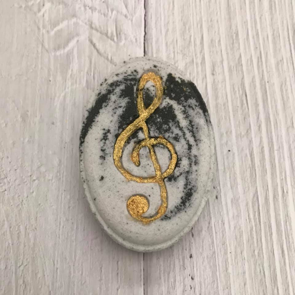 Oval Patterned Bath Bomb Hand Mold (Mom; Treble Clef / Music Symbol; Dollar Sign)